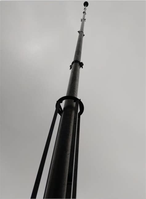 Channel Master CM-3090 Telescoping Universal Antenna Mast Pole Adjustable Roof Mount to Wall, Eave. . 50 ft antenna pole